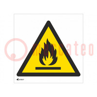 Veiligheidsteken; waarschuwing; PVC; W: 200mm; H: 200mm