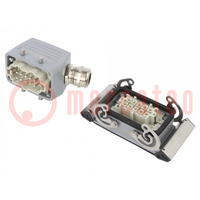Connector: HDC; male + female; plug + socket,complete set; HE