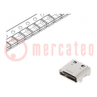 Presa; USB C; CX; per PCB; SMT; PIN: 24; orizzontali; Gen2; USB 3.1