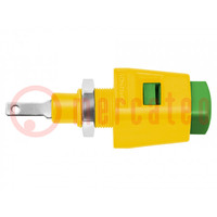 Laboratory clamp; yellow-green; 70VDC; 16A; screw; nickel; 38.9mm