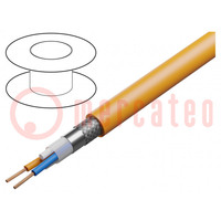 Wire; 1x2x18AWG; Foundation Fieldbus; stranded; Cu; PVC; orange