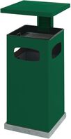 Außenascher/Abfallbehälter - Grün, 95.5 x 50 x 50 cm, Stahlblech, 72 l