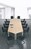 Konferenztisch Rundfuß, Ovalform mit geteilter Platte, feste Höhe, 2400x900x720, Nussbaum/Anthrazit