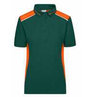 James & Nicholson Workwear Poloshirt Damen JN857 Gr. 3XL dark-green/orange