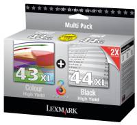 Lexmark Nr. 43XL + Nr. 44XL Kombipack Tintenpatronen (je ca. 500 Seiten)