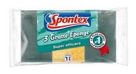 SPONTEX GRATTE-EPONGE SUPER EFFICACE - LOT DE 3 PACKS DE 3 ÉPONGES 30960149