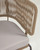 Nadin tweezitsbank in beige koord met gegalvaniseerde stalen poten 135 cm