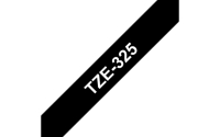 TZe-Schriftbandkassetten TZe-325, weiß auf schwarz Bild1