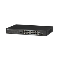 Dahua Technology PoE DH-PFS3117-16ET-135 network switch Fast Ethernet (10/100) Power over Ethernet (PoE) Black