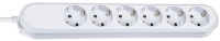 Bachmann SMART 6x Schuko H05VV-F 3G 1.50mm² 16A/3680W 5m power extension 6 AC outlet(s) White