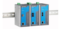 Moxa PTC-101-M-LC-HV network media converter 100 Mbit/s 1300 nm Multi-mode Blue, Grey