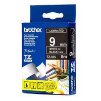 Brother TZ-325 labelprinter-tape Wit op zwart