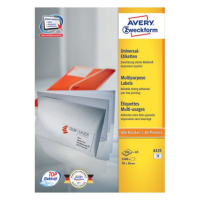 Avery 6131 étiquette auto-collante Rectangle Permanent Blanc 2400 pièce(s)
