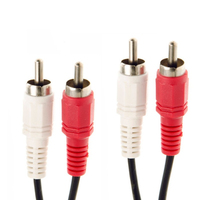 VCOM CV022-1.8 kabel audio 1,8 m 2 x RCA Czarny, Czerwony, Biały