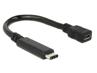 DeLOCK 83929 USB Kabel 0,15 m USB 2.0 Micro-USB B USB C Schwarz