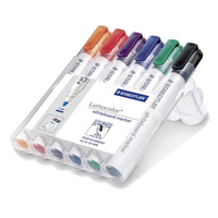 Staedtler Lumocolor whiteboard marker 351 szövegkiemelő 6 dB Golyóshegyű Fekete, Kék, Zöld, Narancssárga, Vörös, Ibolya