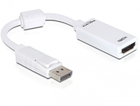 DeLOCK 61767 adapter kablowy 0,125 m DisplayPort HDMI Typu A (Standard) Biały