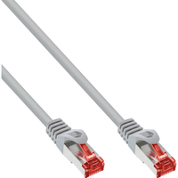 InLine Patch Cable S/FTP PiMF Cat.6 250MHz copper halogen free grey 15m