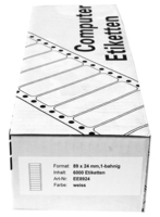 Kores EE8936 étiquette non-adhésive 1 pièce(s) Blanc Rectangle