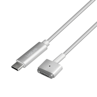 LogiLink USB-C zu Apple MagSafe 2 Ladekabel, silber