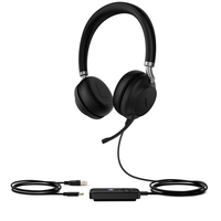 Yealink UH38 Dual UC Zestaw słuchawkowy Przewodowy i Bezprzewodowy Opaska na głowę Biuro/centrum telefoniczne Bluetooth Czarny