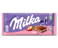 Milka Tafelschokolade Erdbeer 100g