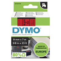 DYMO D1 etichette originali | 9 mm x 7 mm | stampa nera su rosso | etichette autoadesive per etichettatrice LabelManager | 1 Pezzo