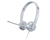 Lenovo 100 Stereo Analogue Headset Zestaw słuchawkowy Biuro/centrum telefoniczne Srebrny
