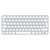Apple Magic Tastatur USB + Bluetooth AZERTY Französisch Aluminium, Weiß