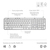 Logitech MX Keys S teclado RF Wireless + Bluetooth QWERTY Español Aluminio, Blanco