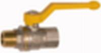 Kugelhahn EN 331, IG/AG Rp/R 3/8" Messing, vernickelt, max. 5 bar (MOP 5) Gas, max. 40 bar Flüssigkeiten