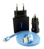 Micro-USB-Kabel, Ladegerät, Auto-Adapter