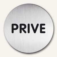 Durable Aluminium-Piktogramm "PRIVE", Ø 83 mm