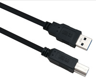 Helos Anschlusskabel, USB 3.0 A Stecker/B Stecker, 5,0m, schwarz
