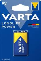 Varta Longlife Power 9V Block Alkaline Batterie 4922 6LR61 (1er Blister)