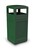 Square Litter Bin with Dome Lid - 140 Litre - Green