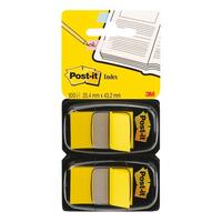Post-it Index Flags 50 per Pack (x2) 25mm Yellow Ref 680-YEEU [Pack 2]