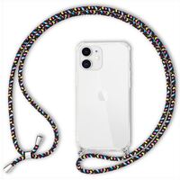 NALIA Necklace Cover with Band compatible with iPhone 12 / iPhone 12 Pro Case, Transparent Protective Hardcase & Adjustable Holder Strap, Easy to Carry Crossbody Phone Bumper Bl...