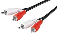 Audio-Video-Kabel 0,5 m , 2 x Cinch-Stecker > 2 x Cinch-Stecker