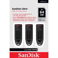Ultrastar Sandisk Ultra Usb Flash Drive 64 Gb Usb Type-A 3.0 Black