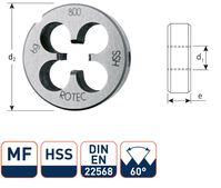 Rotec 361.0405 HSS Ronde Snijplaat DIN 223 MF 4x0,5