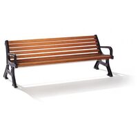 Solid wooden bench