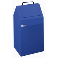 Recyclable waste collector with flap