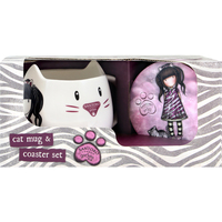 SET DE TAZA Y POSAVASOS GORJUSS™ "RUBY WILD"