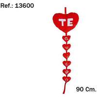 PELUCHE CORAZONES COLGANTES "TE QUIERO" 90 CM.