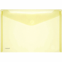 Dokumentenmappe A4 quer PP Klettverschluss gelb transparent