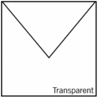 Briefumschlag 16,4x16,4cm Nassklebung Transparent Weiß