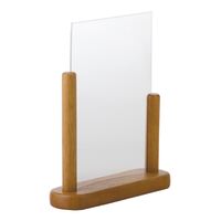 Securit Acrylic Menu Holder with Wooden Frame A5 230(H) x 180(W) x 40(D)mm