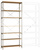 Breitfach-Steckregal Grundregal mit 7 Holzverbundböden, HxBxT = 3000 x 1280 x 600 mm | RMK2237