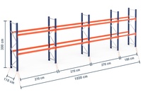 Titelbild: 10,3 m Palettenregal PR9000 / 110 cm tief / 3 m hoch / 2 Ebenen für 33 Europaletten